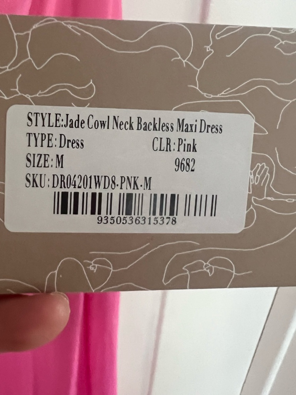 Meshki “Jade” style cowl neck backless maxi dress. SIZE MEDIUM. BRAND NEW W TAG. - Picture 4 of 7